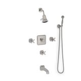  Vòi sen âm tường cổ điển điều chỉnh nhiệt độ Harrison Cross Handle bằng đồng - TUB-SHOWER 