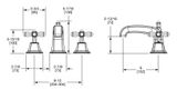  Vòi chậu rửa mặt cổ điển Harrison bằng đồng - 0981BSN 