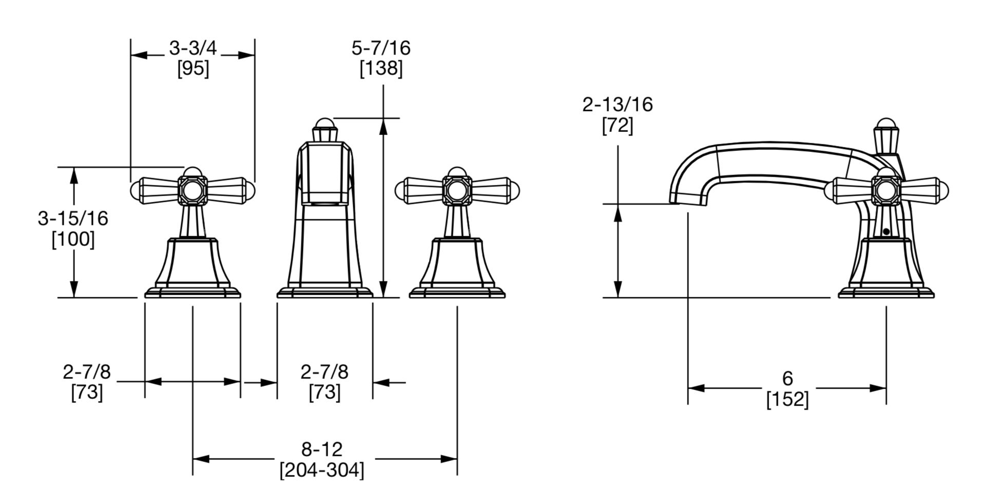  Vòi chậu rửa mặt cổ điển Harrison bằng đồng - 0981BSN 