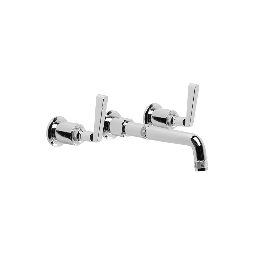 Vòi chậu lavabo gắn tường dài 235mm bằng đồng Industrica
