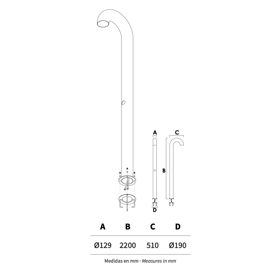 Sen cây ngoài trời bằng AISI 316L stainless steel (chống thời tiết đại dương) - AQA100