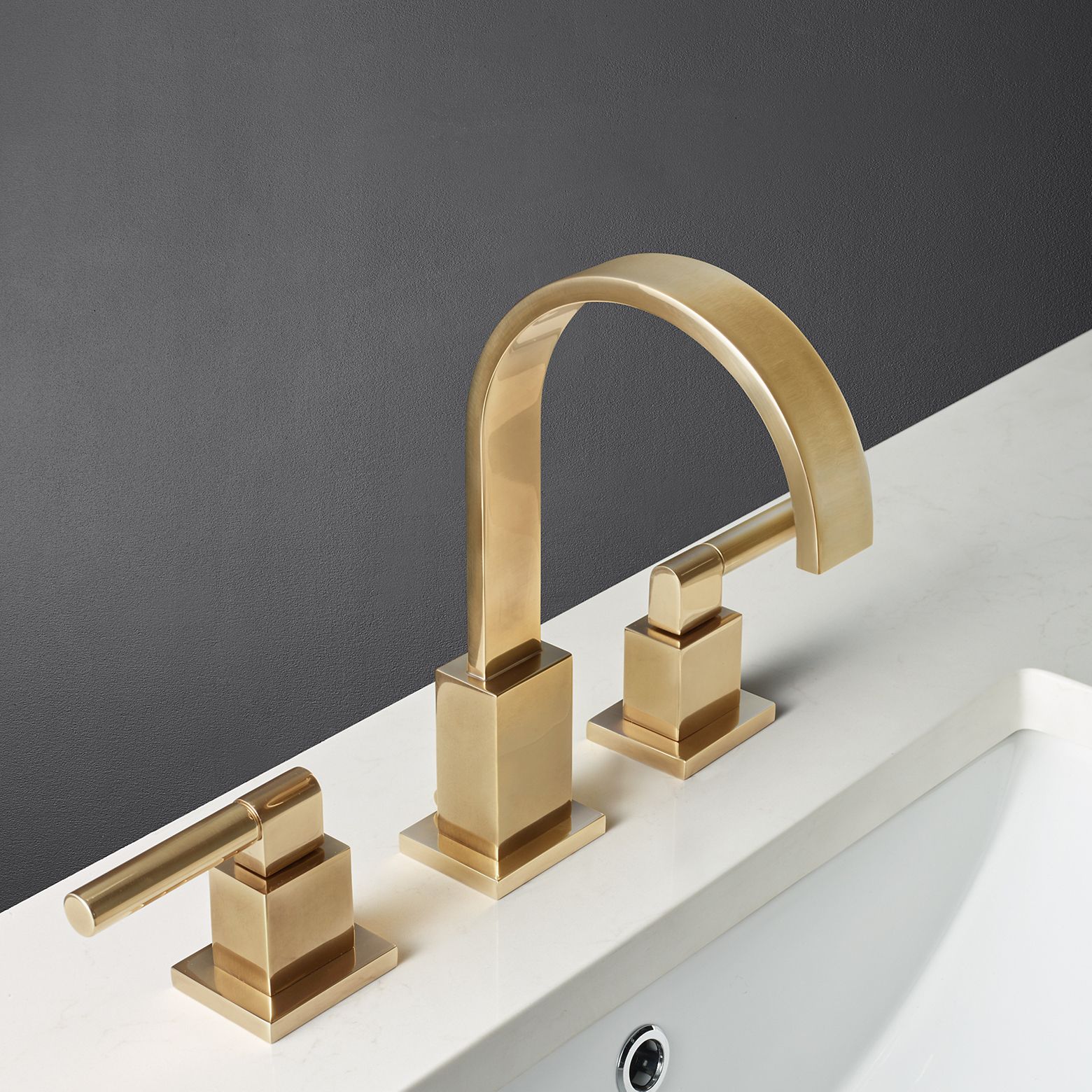 Vòi chậu lavabo 3 lỗ bằng đồng cổ điển - 10000518LBB