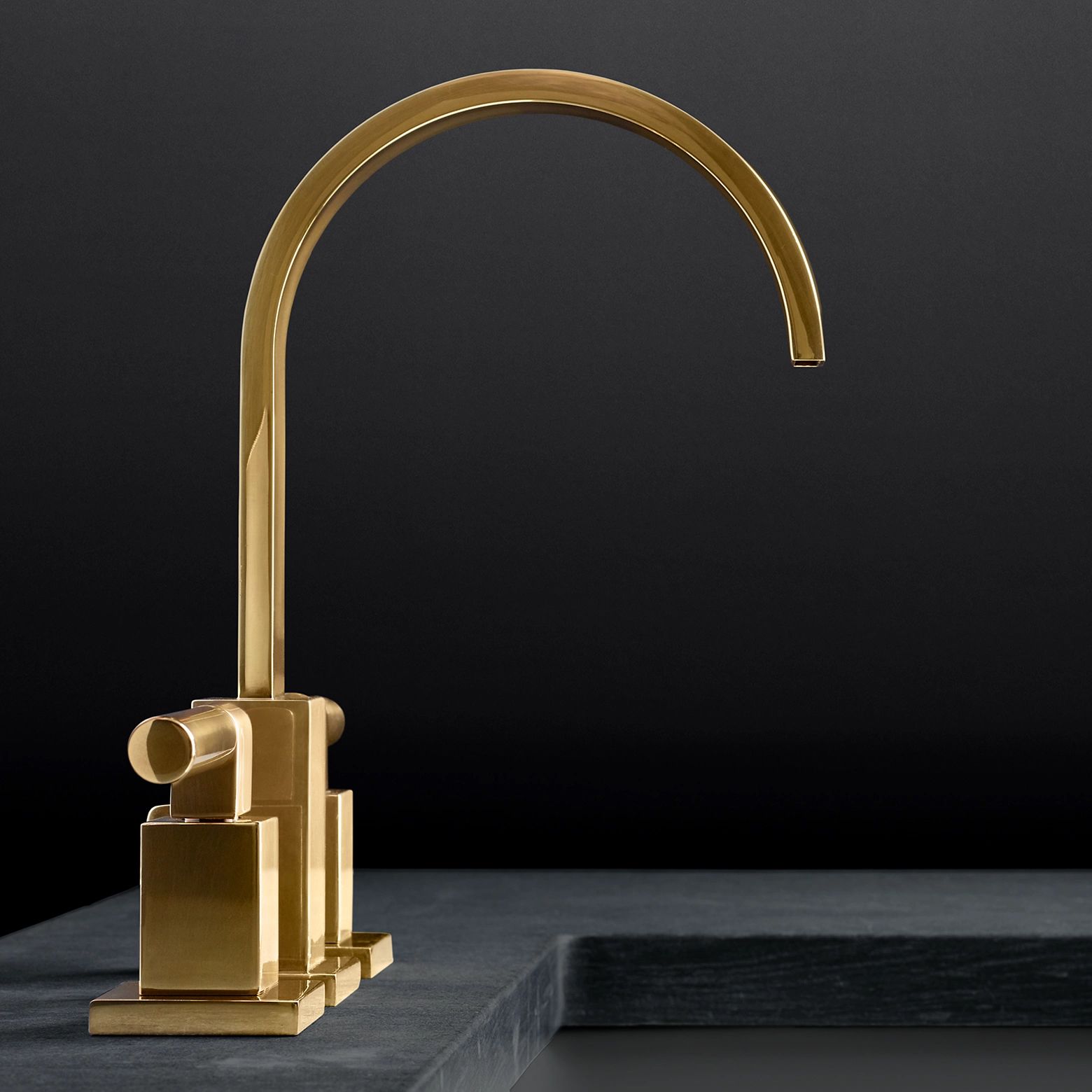 Vòi chậu lavabo 3 lỗ bằng đồng cổ điển - 10000518LBB
