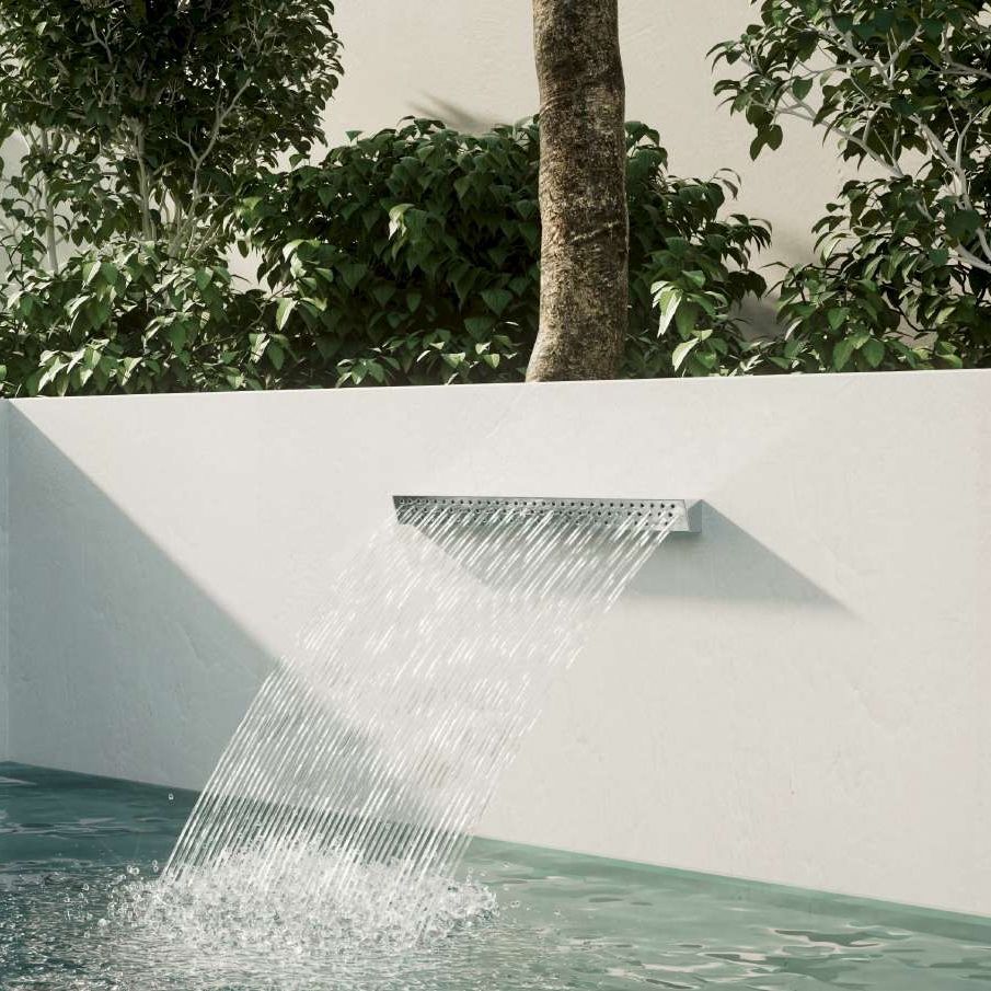 Thác nước hồ bơi âm tường ngoài trời bằng AISI 316L stainless steel (chống thời tiết đại dương) - AQA105A