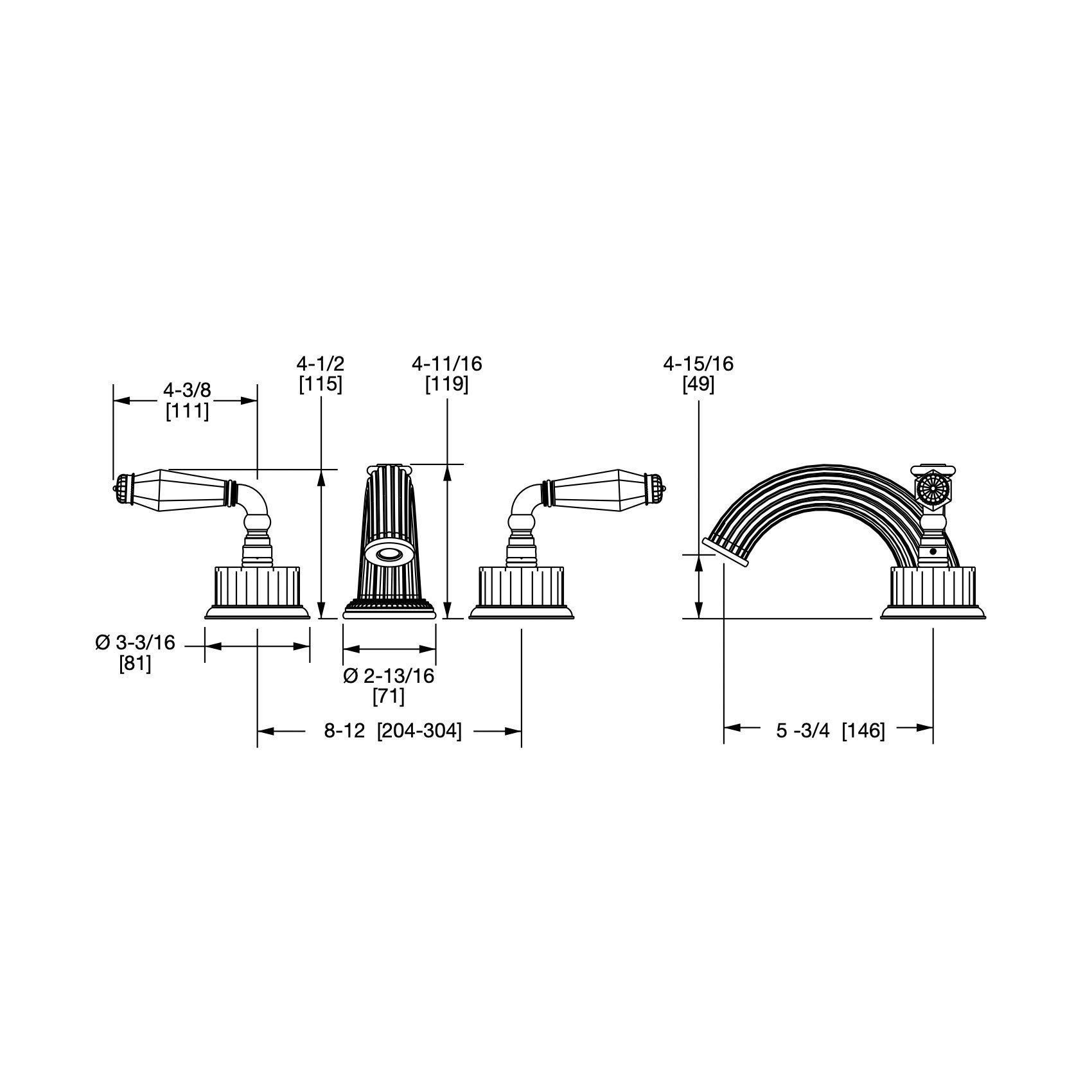  Vòi chậu lavabo cổ điển Jasper SW bằng đồng - 1029BSN821-JASP 