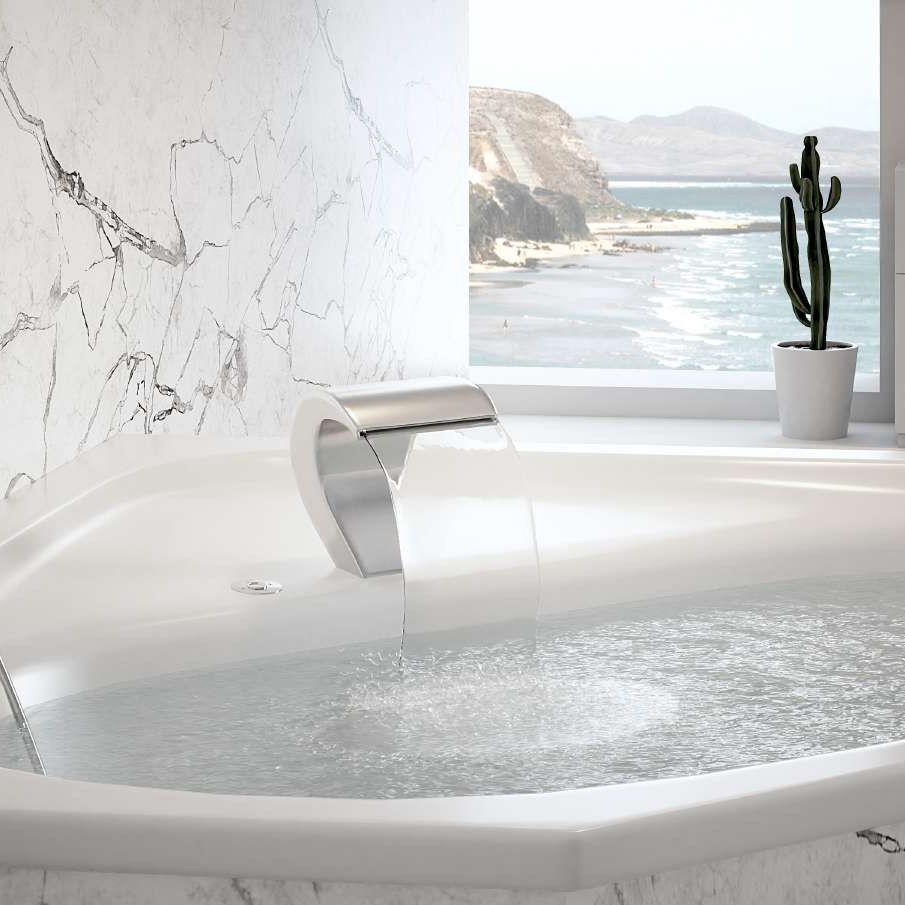 Thác nước hồ bơi ngoài trời bằng AISI 316L stainless steel (chống thời tiết đại dương) - AQA106SPA