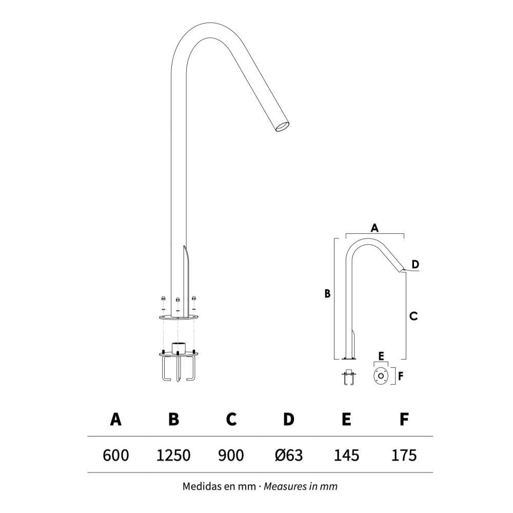 Súng bắn nước hồ bơi ngoài trời bằng AISI 316L stainless steel (chống thời tiết đại dương) - AQA110
