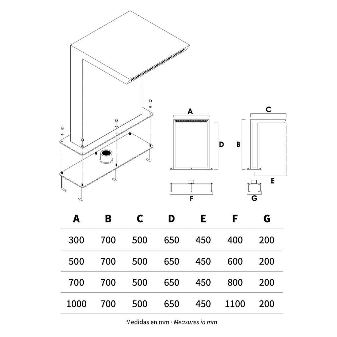 Thác nước hồ bơi ngoài trời bằng AISI 316L stainless steel (chống thời tiết đại dương) - AQA111A