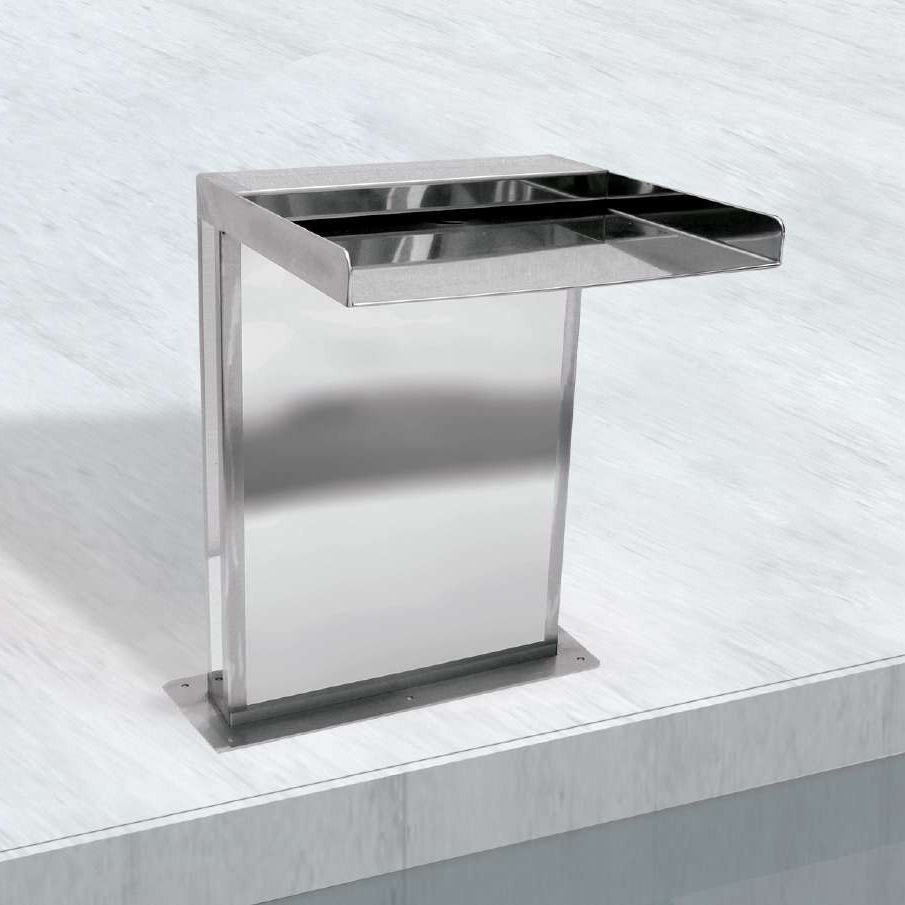 Thác nước hồ bơi ngoài trời bằng AISI 316L stainless steel (chống thời tiết đại dương) - AQA111O
