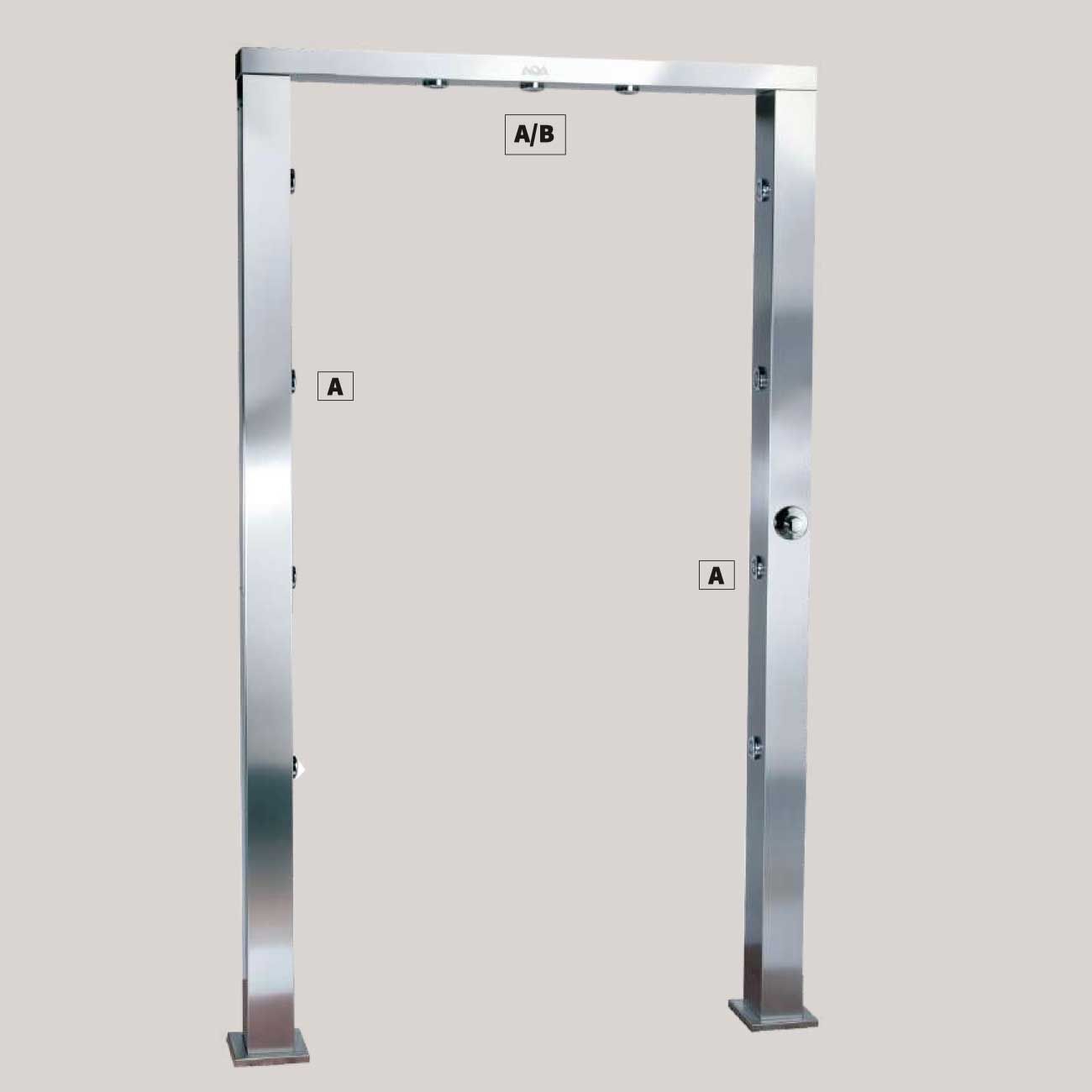 Cánh cổng vòi sen ngoài trời bằng AISI 316L stainless steel (chống thời tiết đại dương) - AQA119