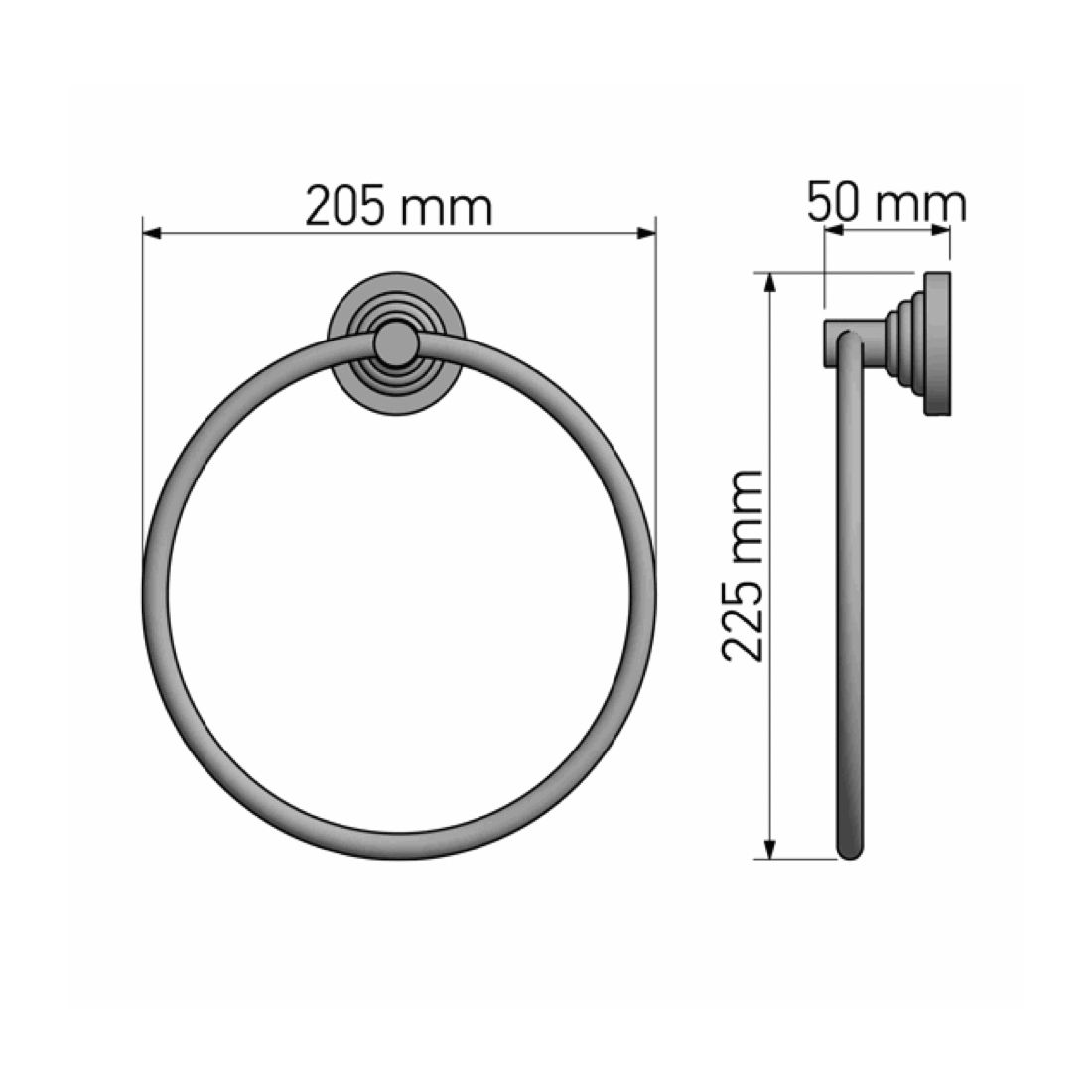  Móc tròn treo khăn tắm Vintage - 120509 