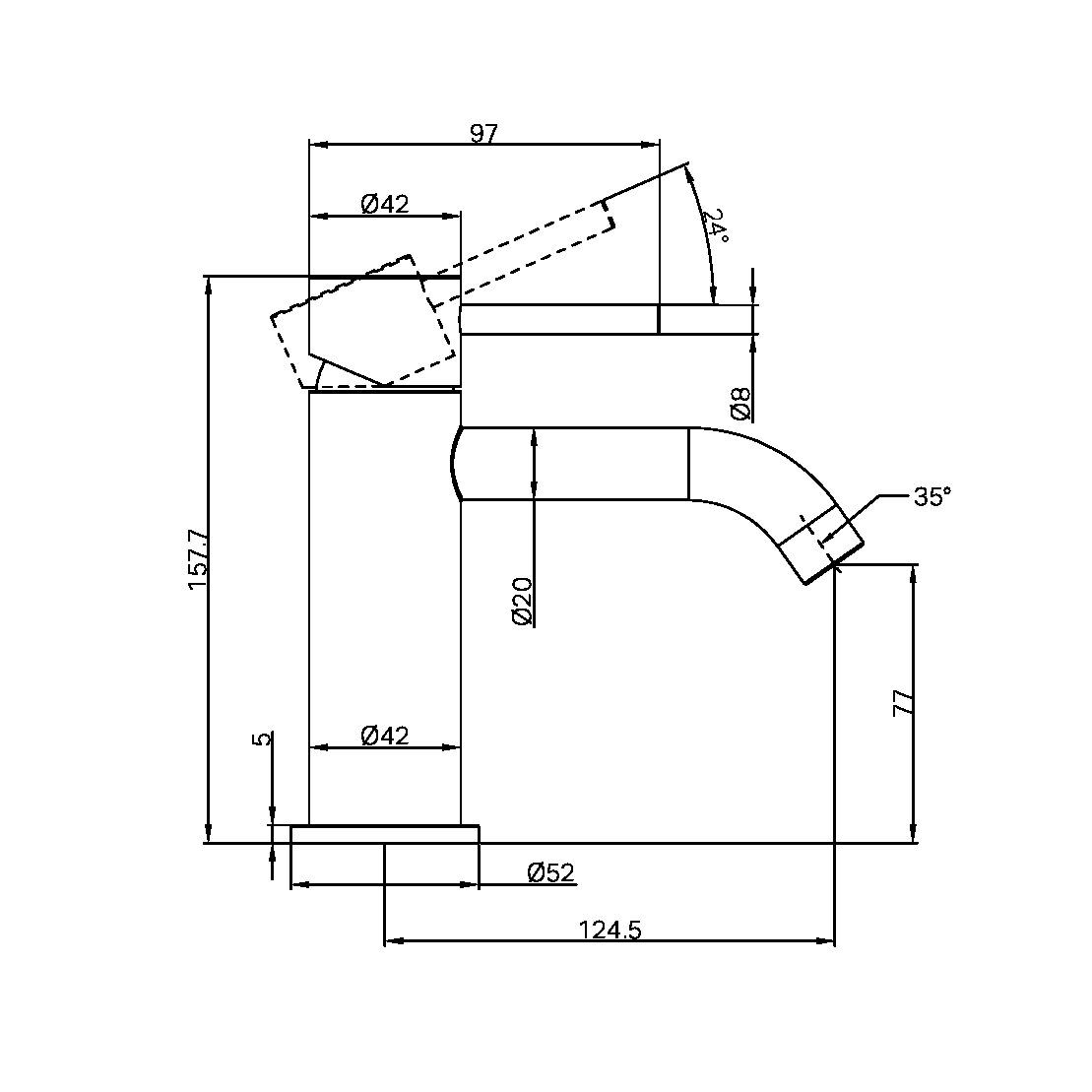 Vòi chậu lavabo SS316L Zenne - RN162201