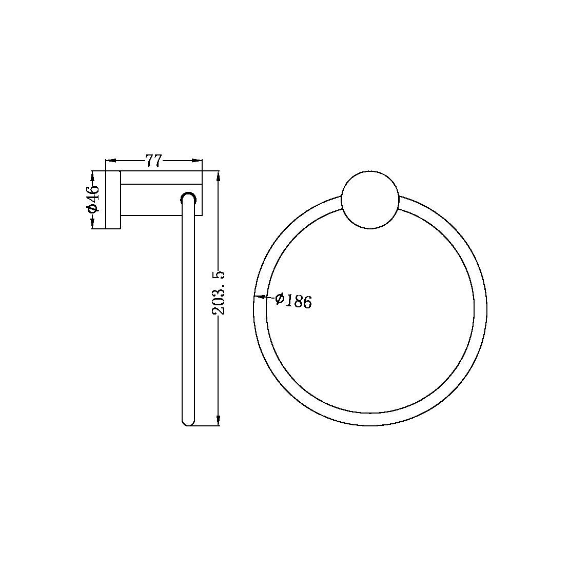Móc tròn treo khăn phòng tắm stainless steel Accem - 1980