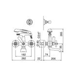  Vòi bồn tắm gắn tường cổ điển 802 bằng đồng - 2002GVP090 