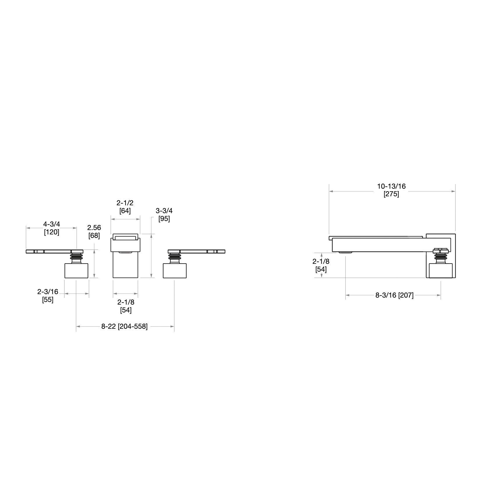  Vòi bồn tắm ba lỗ Apollo Stone bằng đồng - 2108DKT801-MALA 