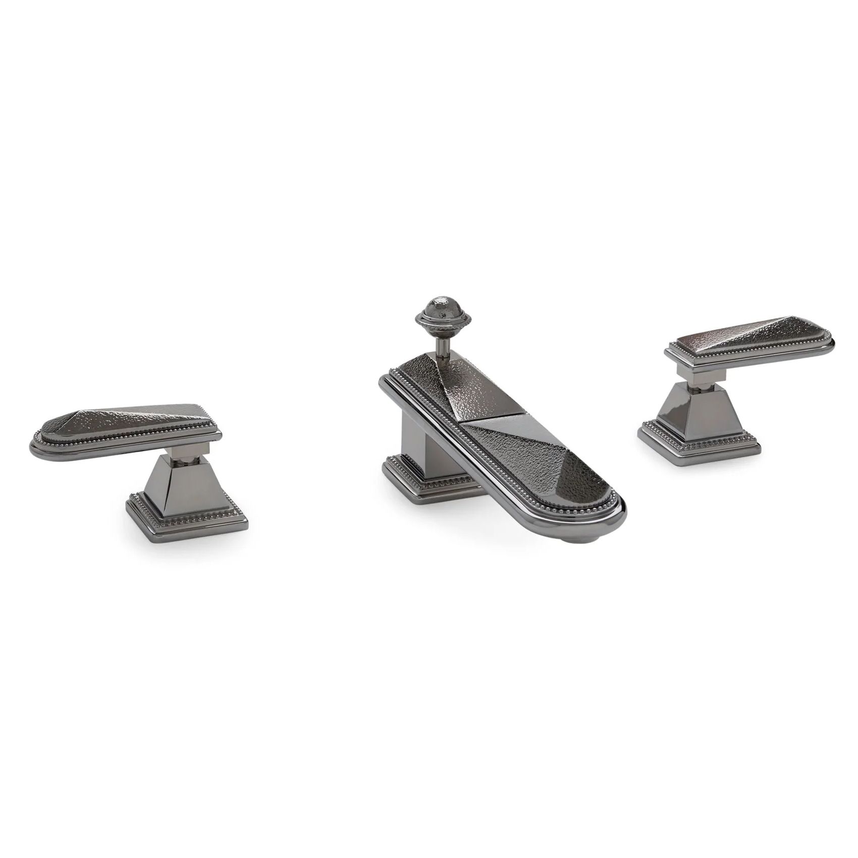 Vòi bồn tắm ba lỗ cổ điển Hammered Pyramid bằng đồng - 2050DKT803-HMRD