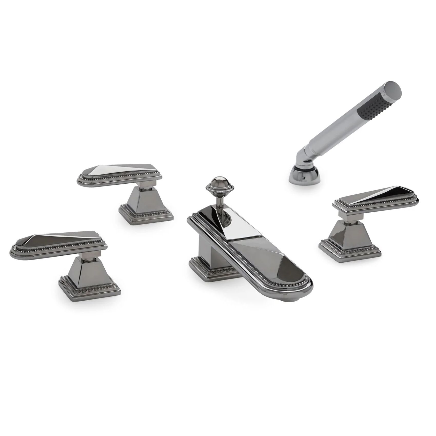 Vòi bồn tắm năm lỗ cổ điển Pyramid bằng đồng - 2050DTS803