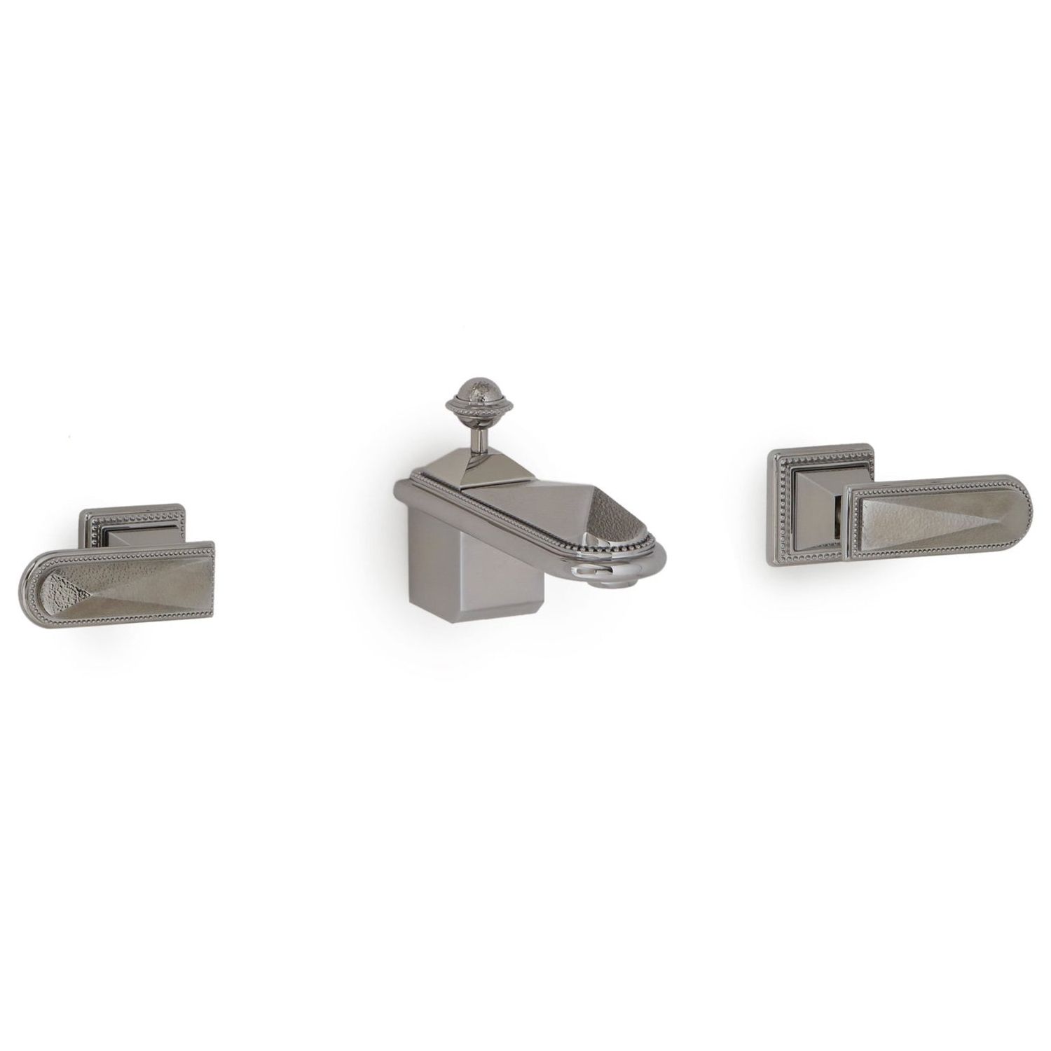 Vòi chậu rửa mặt gắn tường cổ điển Hammered Pyramid bằng đồng - 2050WBS803-HMRD
