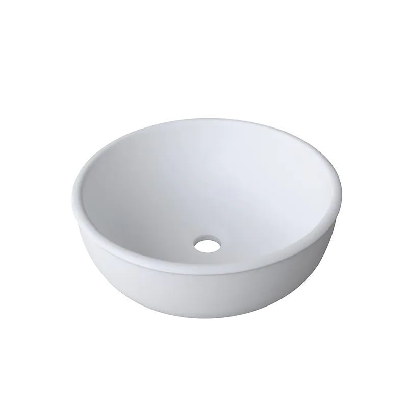 Chậu lavabo solid surface tròn đường kính Ø430mm - 2100-2
