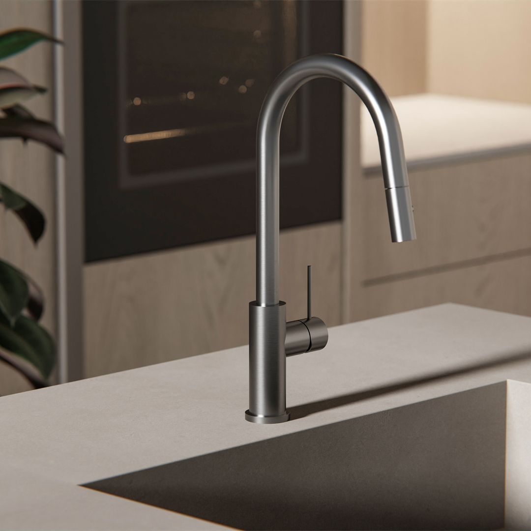 Vòi bếp rửa chén bát đầu vòi kéo ra bằng đồng Accem - 221908