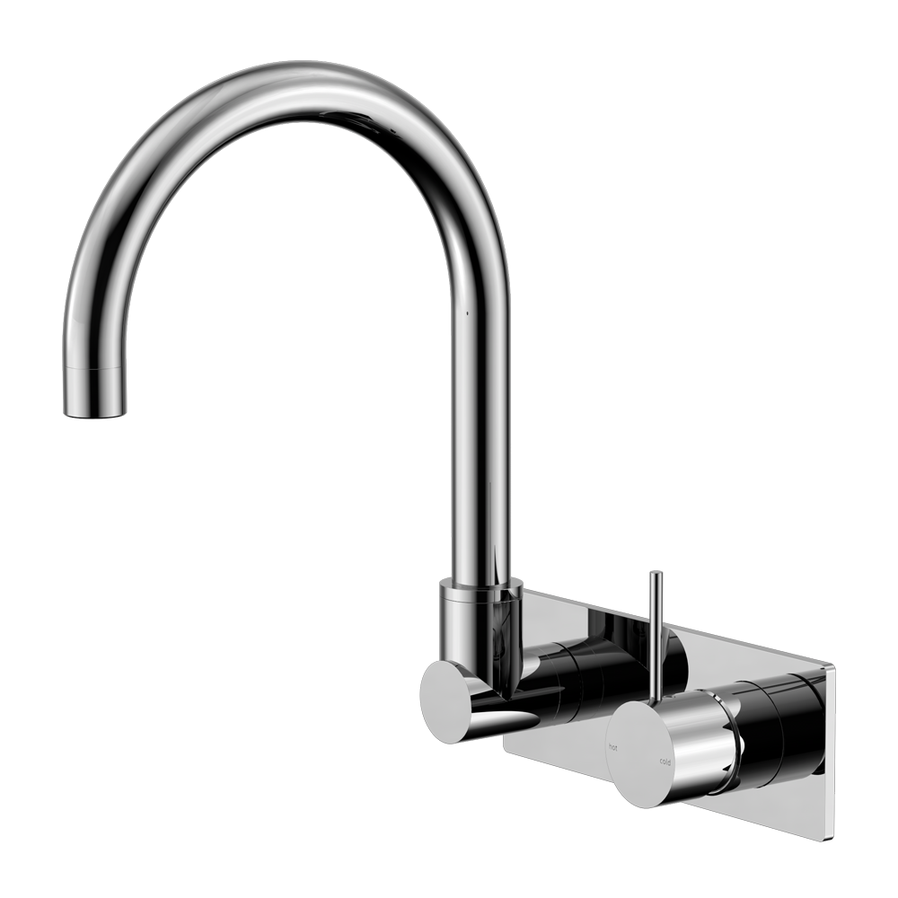 Vòi chậu lavabo gắn tường xoay 180 độ bằng đồng Accem - 221910p