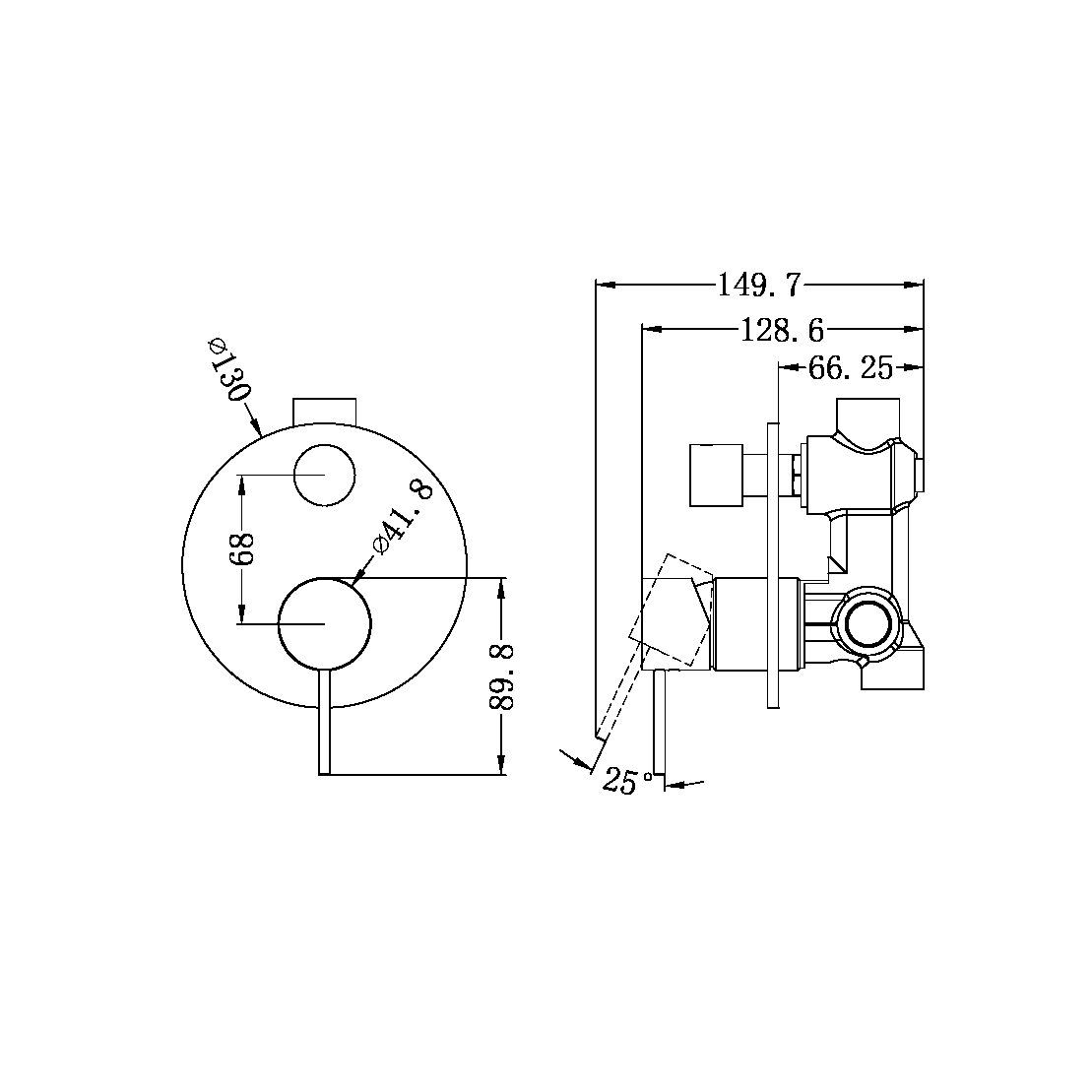 Bộ trộn điều hướng 1 đầu ra nóng lạnh bằng đồng Accem - 221911a