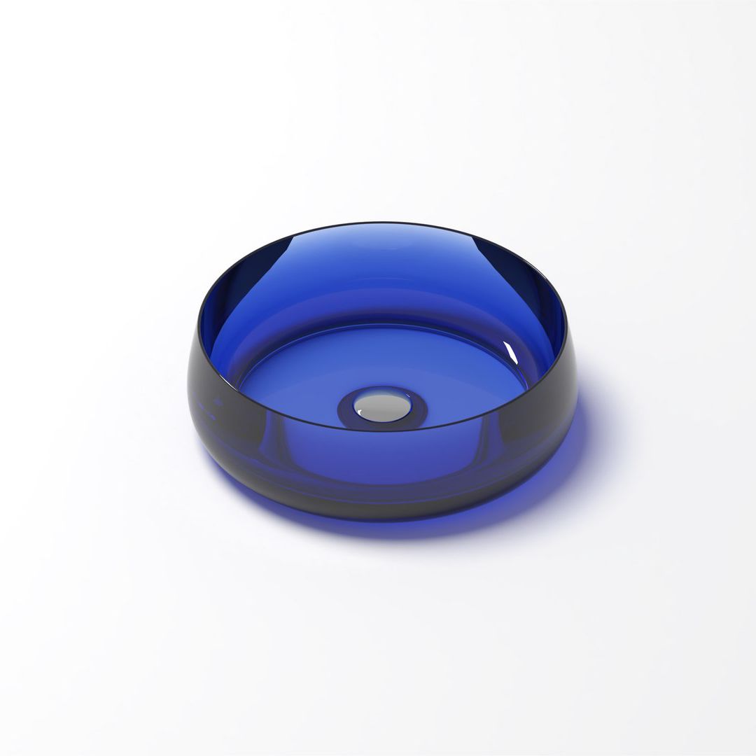 Chậu lavabo để bàn trong suốt - 2261-Blue