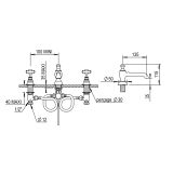  Vòi chậu rửa mặt cổ điển bằng đồng Coventry - 28260 