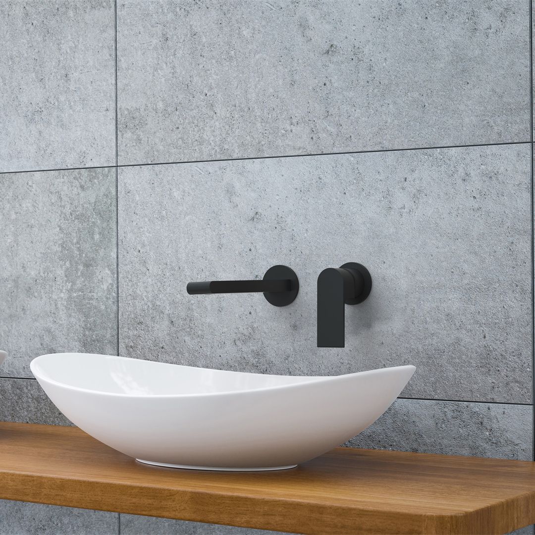 Vòi chậu lavabo gắn tường dài 187mm bằng đồng Biane - RN321510e