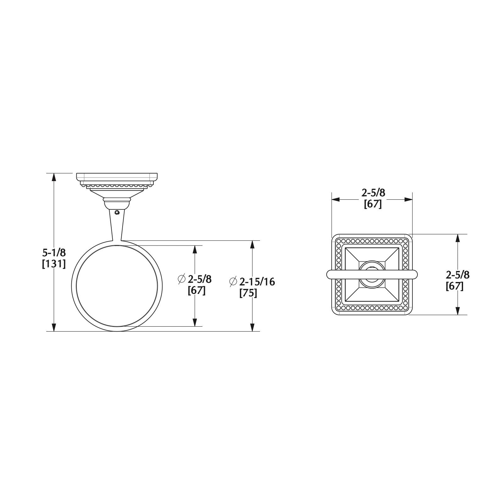  Giá treo ly phòng tắm Pyramid bằng đồng - 3220-MLIN 