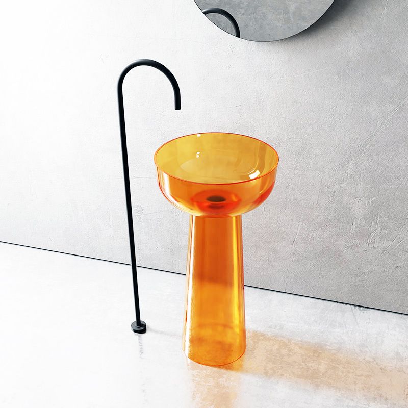  Chậu rửa lavabo chân dài trong suốt - 323TZ-WT 