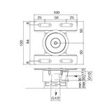  Vòi chậu lavabo âm trần Z316 stainless steel - 3301BLI090 