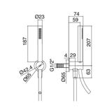  Vòi sen gắn tường Z316 stainless steel - 3301UDI110 