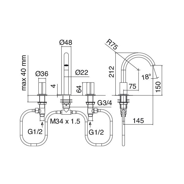  Vòi chậu rửa mặt Z316 stainless steel - 33010102A02 