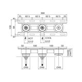  Vòi chậu rửa mặt gắn tường Z316 stainless steel - 3301BLI050 