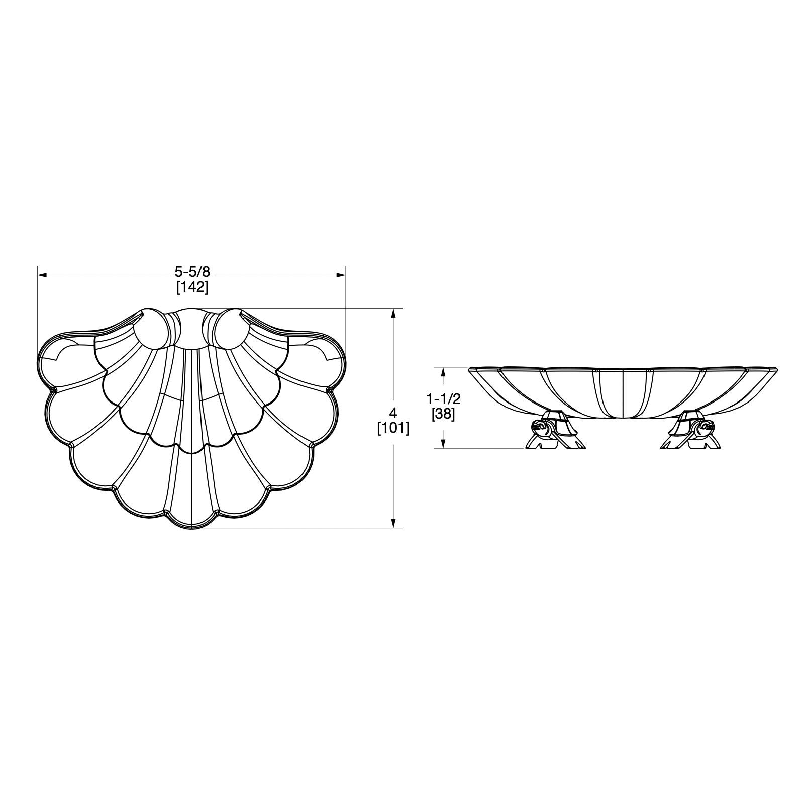  Đĩa xà bông tắm Turtle Feet Shell - 3326 