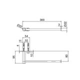  Thanh treo khăn tắm 300mm Z316 stainless steel - 33A06003A00 