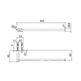  Thanh treo khăn tắm 400mm Z316 stainless steel - 33A06004A00 