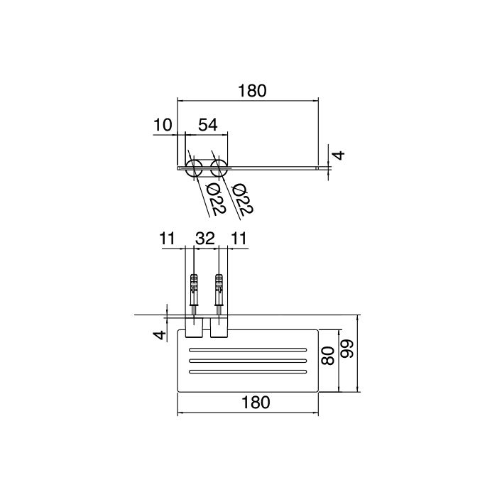  Kệ đựng xà bông tắm treo tường Z316 stainless steel - 33A06220A00 