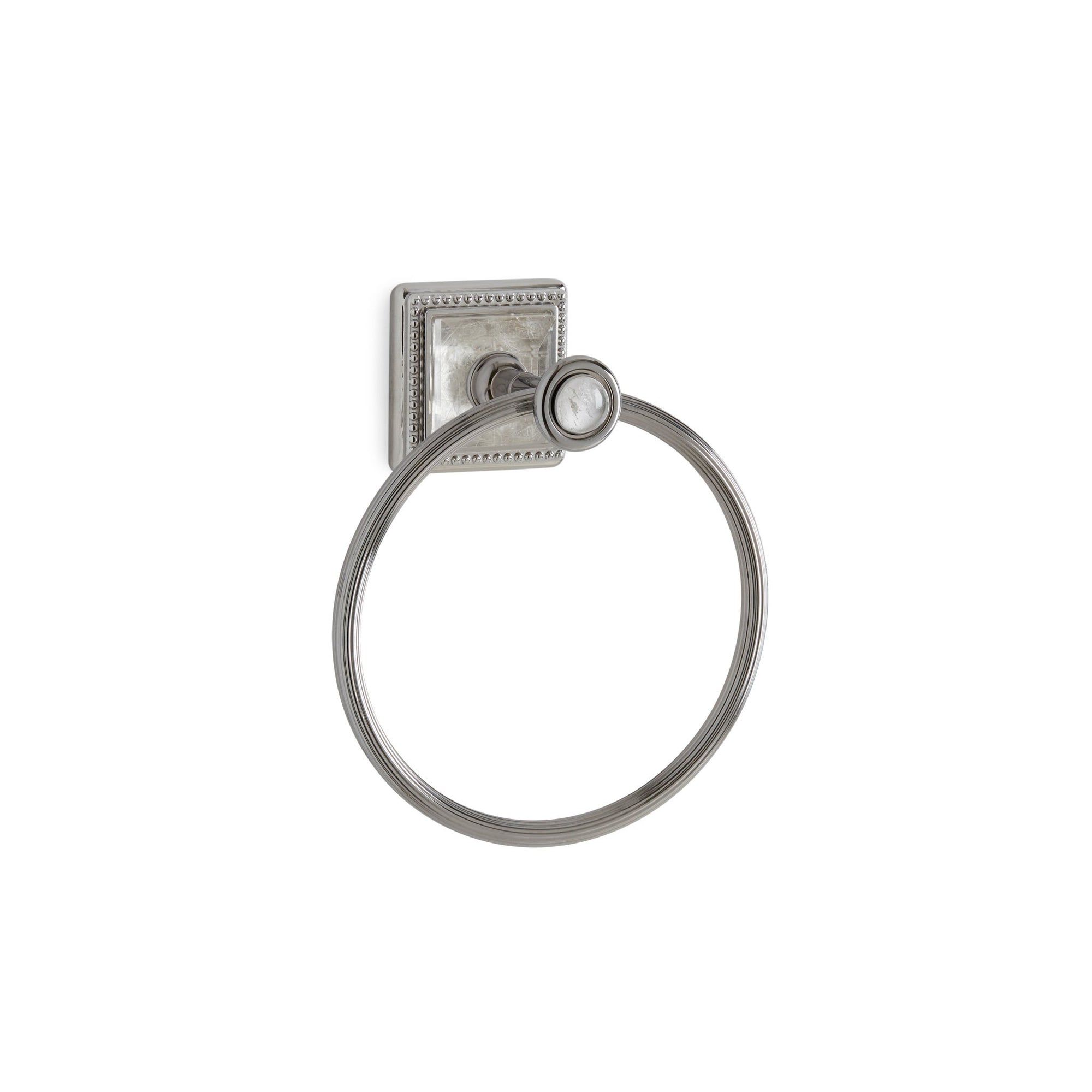 Móc tròn treo khăn Rock Crystal Pyramid bằng đồng - 3401-P-RKCR