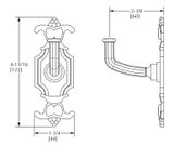  Móc treo áo Louis bằng đồng - 3424 