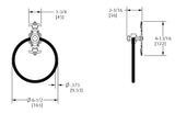  Móc tròn treo khăn Louis bằng đồng - 3428 