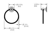  Móc tròn treo khăn Acanthus bằng đồng - 3430 