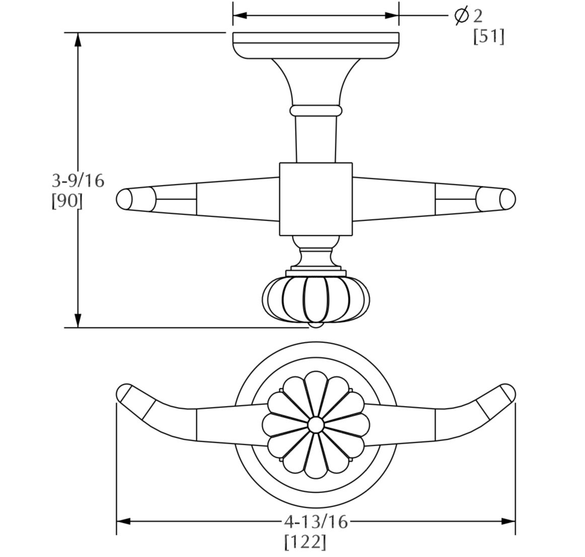  Móc treo áo Melon bằng đồng - 3431 