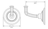  Móc treo áo Acanthus bằng đồng - 3433 