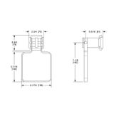  Móc treo khăn phòng tắm Nouveau bằng đồng - 3453 