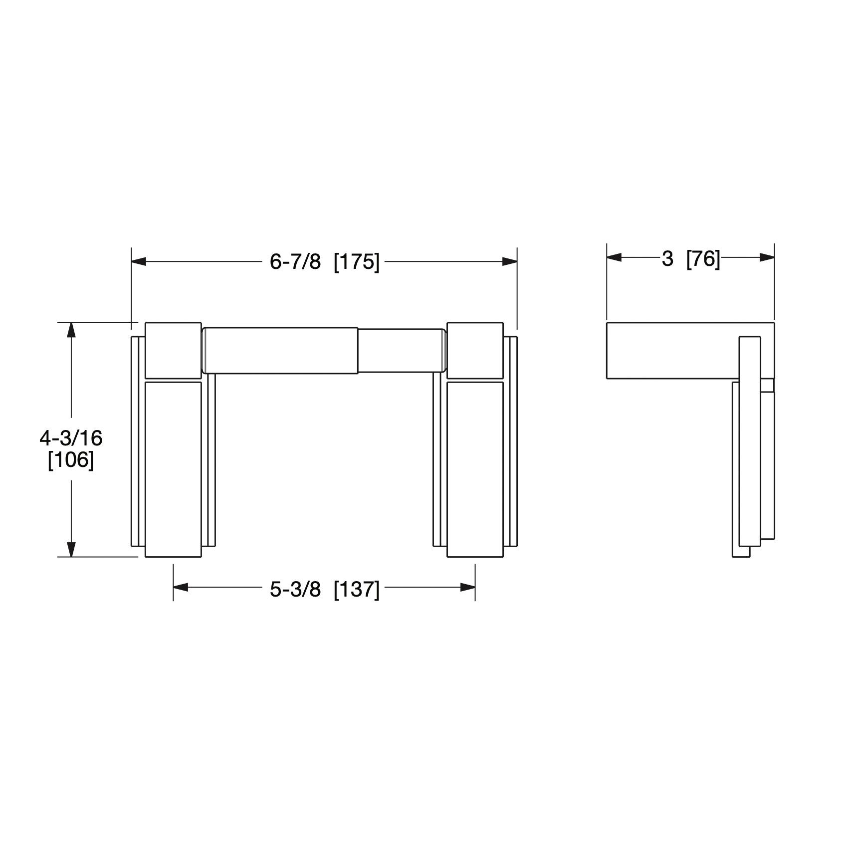  Móc treo giấy vệ sinh không nắp chụp Apollo Metal bằng đồng - 3457-DP-MLIN 