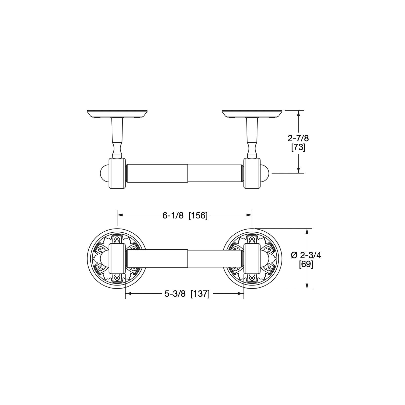  Móc treo giấy vệ sinh không nắp chụp Filigree - 3519-DP 