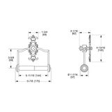  Móc treo giấy vệ sinh không nắp chụp Louis bằng đồng - 3533 