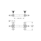  Móc treo giấy vệ sinh không nắp chụp Louis bằng đồng - 3533-DP 